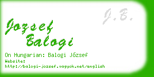 jozsef balogi business card